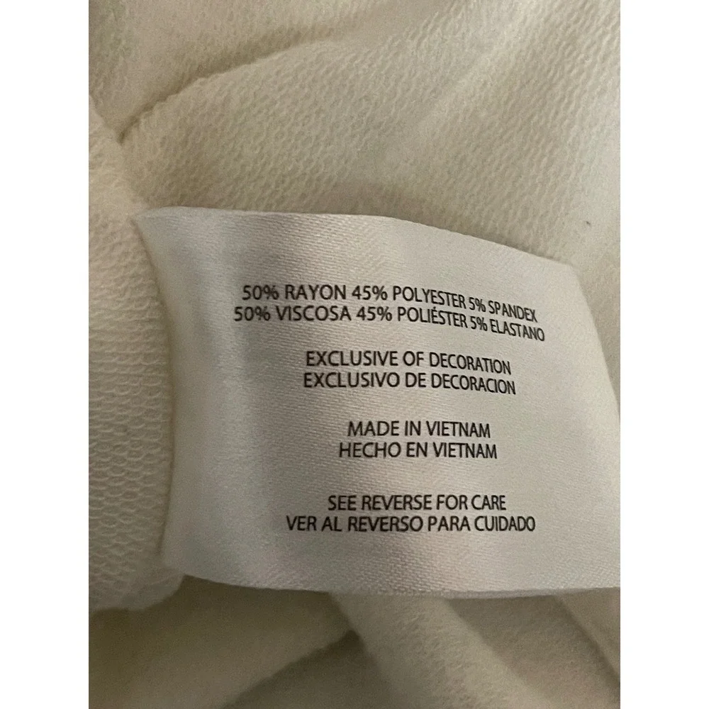Banana Republic Mens Cream Long Sleeve Crew Neck Relaxed Fit Top Medium